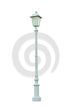 Vintage Lamp Post Street Road Light Pole isolated