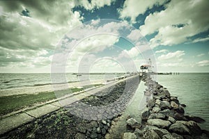 Vintage Landscape with Lighthouse