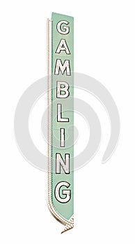Vintage Las Vegas Gambling Sign With Clipping Path