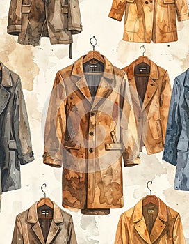 Vintage Leather Jackets on Display