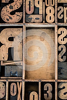 Vintage Letterpress type in Drawer