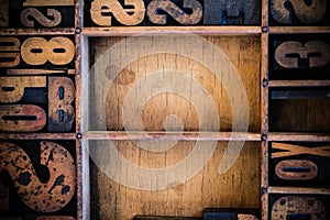 Vintage Letterpress type in Drawer