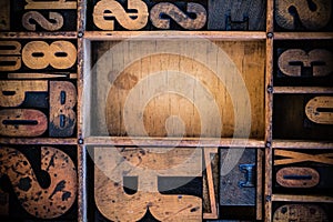 Vintage Letterpress type in Drawer