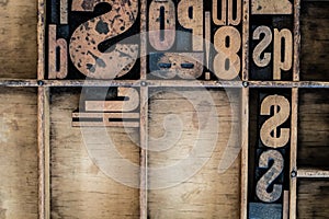 Vintage Letterpress type in Drawer