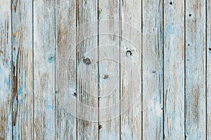 Vintage light blue gray colored wood wall background texture