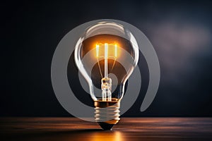 Vintage lightbulb bright light bulb edison lamp electrical thinking idea concept innovation technology symbol solution