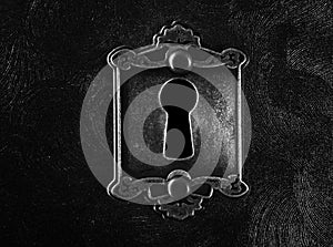 Vintage lock keyhole closeup
