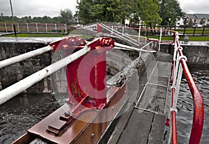 Vintage lock on Shannon river