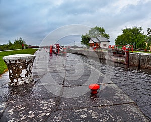 Vintage lock on Shannon river