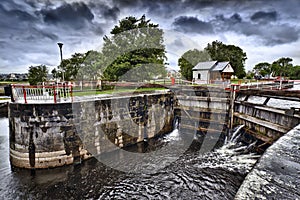 Vintage lock on Shannon river