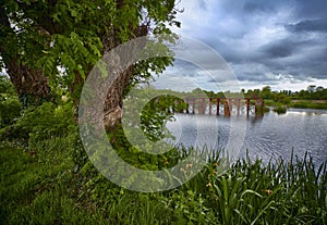 Vintage lock on Shannon river