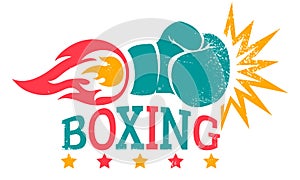 Vintage logo for boxing.