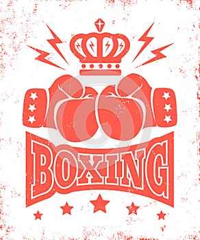 Vintage logo for boxing.