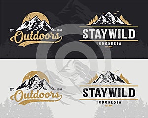 Vintage logo mountain shirt sticker outdoor adventure 3