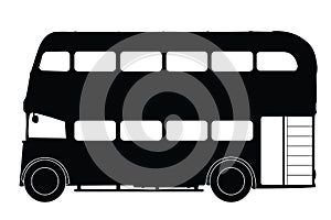 Vintage london bus vector illustration