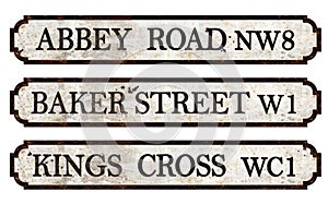 Vintage London Street Signs