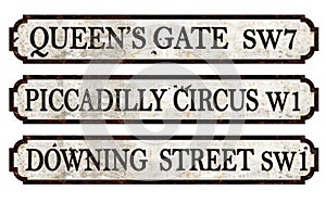 Vintage London Street Signs Piccadilly photo