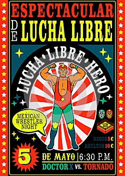 Vintage Lucha Libre Ticket. photo