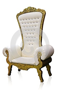 Vintage luxury armchair isolated with clipping path