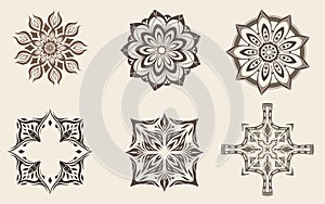 Vintage and luxury ornamental mandala design., set of mandala design