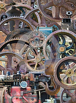 Vintage Machines, Machine Parts Background