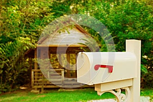 vintage mail box on country