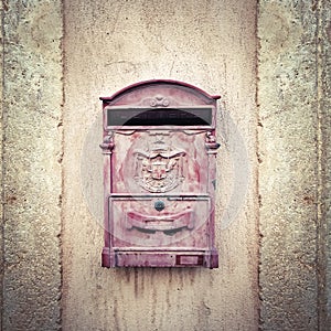 Vintage Mail Box on Stone Wall