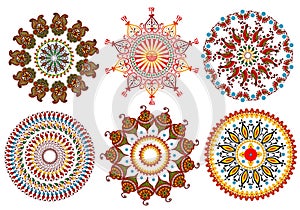 Vintage mandala design elements