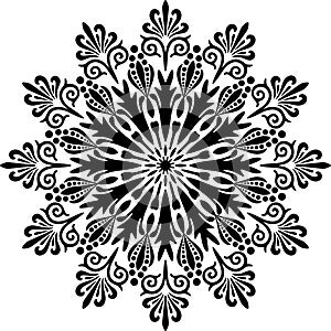 Vintage Mandala Design in White Background.