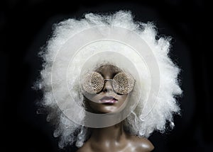 Vintage mannequin with led sunglasses