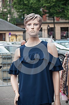 Vintage mannequin at the market