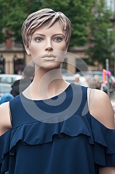 Vintage mannequin at the market