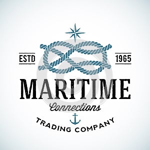 Vintage Maritime Trading Company Vector Logo