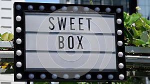 Vintage marquee sign lightbox signage