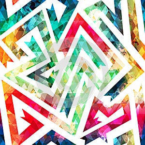 Vintage maze seamless pattern