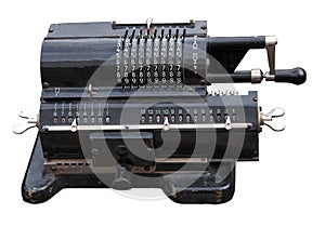 Vintage mechanical adding machine