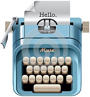 Vintage mechanical desktop typewriter