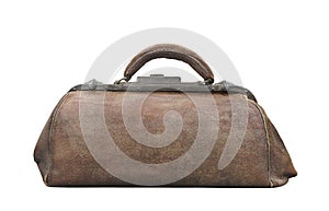 Vintage medical doctorÃ¢â¬â¢s bag isolated. photo