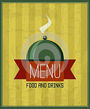 Vintage menu design template for your restaurant, cafe, bistro photo