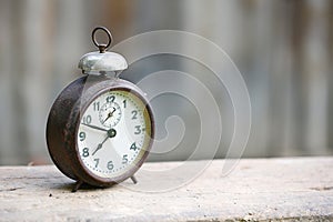 Vintage metal analog alarm clock