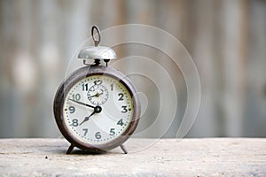 Vintage metal analog alarm clock