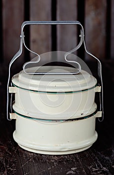 Vintage Metal Food Carrier