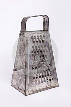 Vintage metal grater. Sharpness