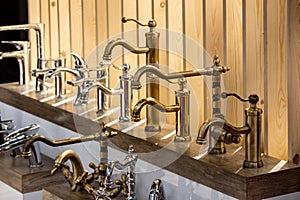 Vintage metal kitchen faucets