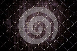 Vintage metal net and grunge background