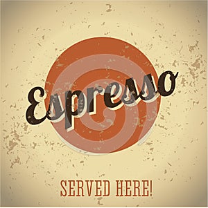 Vintage metal sign - Coffee Espresso