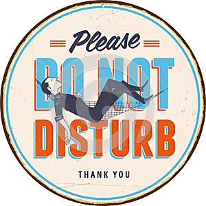 Vintage Metal Sign - Please Do Not Disturb