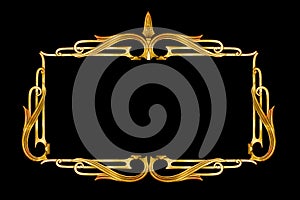 Vintage metalwork as frame, label