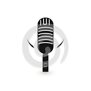 Vintage Microphone Icon of microphone