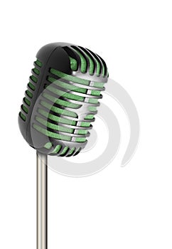 Vintage microphone isolated